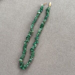 Green Chip Bead Necklace - Unbranded